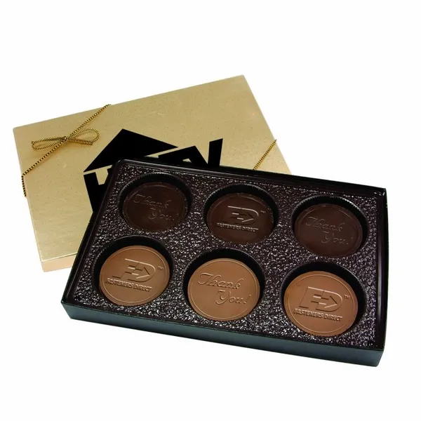 Cookie Gift Box with 6 Round Cookies - Custom Socks Now