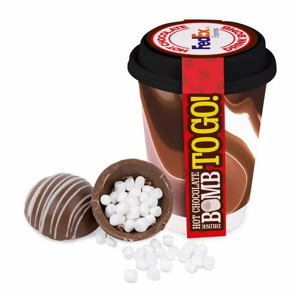 To-Go 12 oz. Cup with Hot Cocoa Bomb - Custom Socks Now