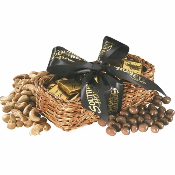 Gift Basket with Trail Mix - Custom Socks Now