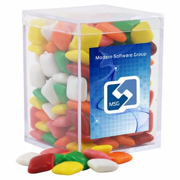 Acrylic Box with Mini Chicklets - Small - Custom Socks Now