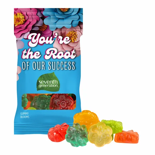 Clever Candy 1oz. Full Color DigiBag™ with Gummy Blooms - Custom Socks Now