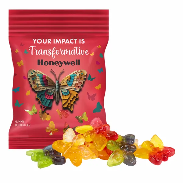 Clever Candy 2oz. Full Color DigiBag™ with Gummy Butterflies - Custom Socks Now