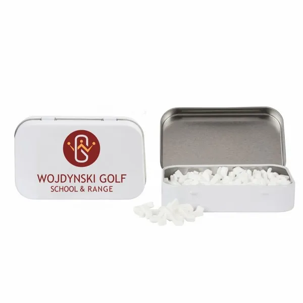 Rectangular Tin with Golf Club Shaped Mints - Custom Socks Now