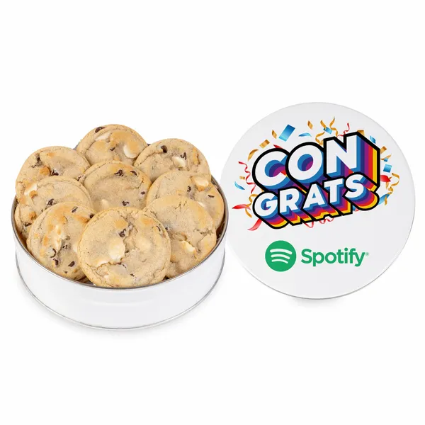 Fresh Beginnings Double Chip Cookie Tin (Small) - Custom Socks Now