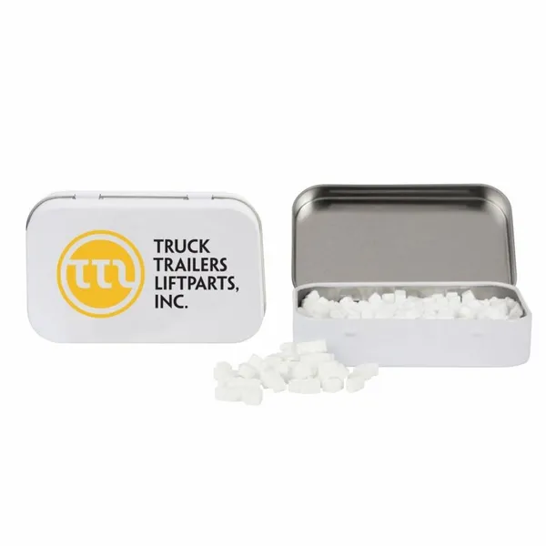 Rectangular Tin with Truck Shaped Mints - Custom Socks Now