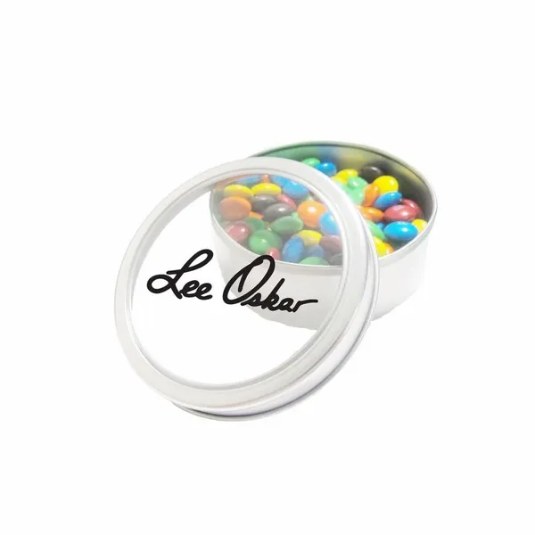 M&M'S® in Large Top View Tin - Custom Socks Now