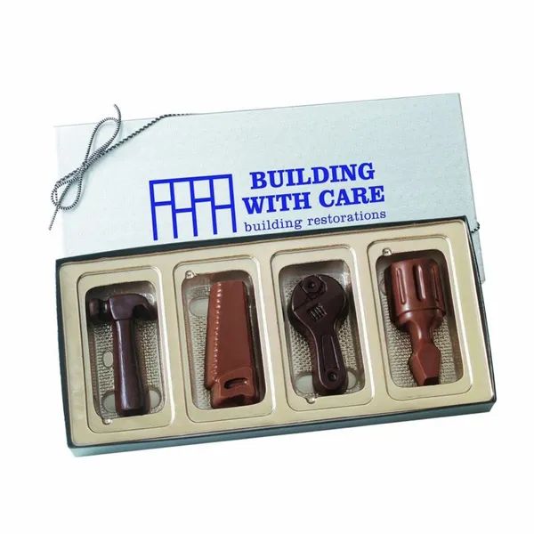 4 Chocolate Tools in a Gift Box - Custom Socks Now