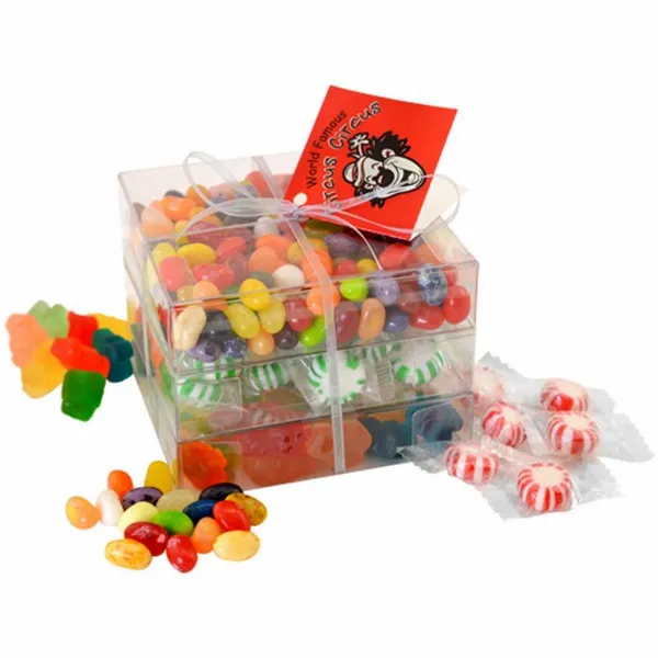 3 Way Candy Stack Acetate Tower - TRB802 - Custom Socks Now
