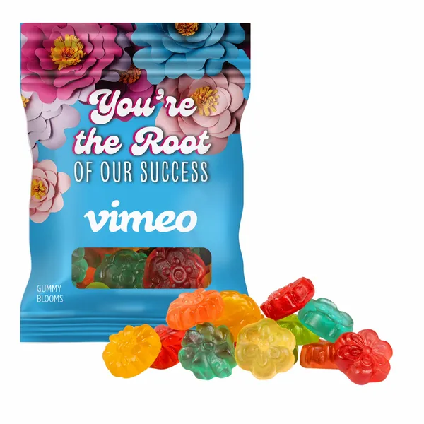 Clever Candy 2oz. Full Color DigiBag™ with Gummy Blooms - Custom Socks Now