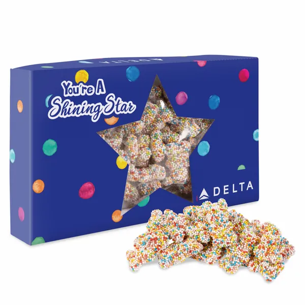 You're a Star Die Cut Box with Gummy Crispy Crunch Bears - Custom Socks Now