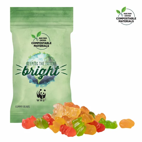 1oz ECO-Digibag, Compostable & Full Color, Gummy Bears - Custom Socks Now