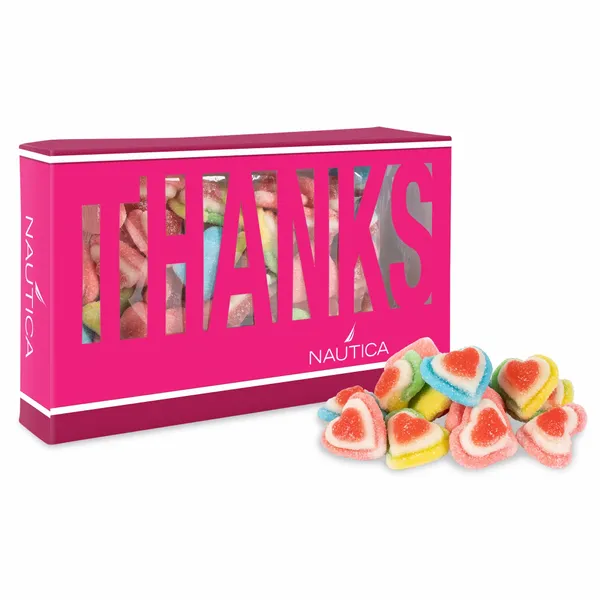 Thanks Die Cut Box with Triple Layer Hearts - Custom Socks Now