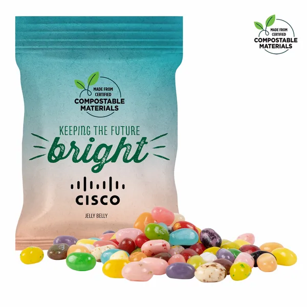 2oz. ECO-Digibag, Compostable & Full Color, Jelly Belly - Custom Socks Now