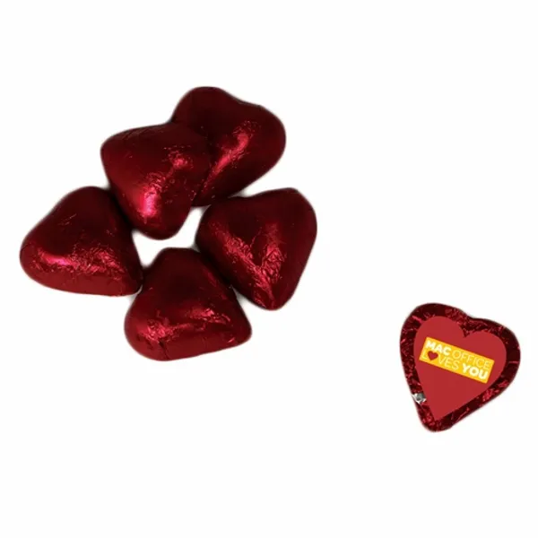Individually Wrapped Chocolate Hearts - Custom Socks Now