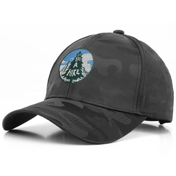 Dark Camou Polyester Baseball Cap - Custom Socks Now