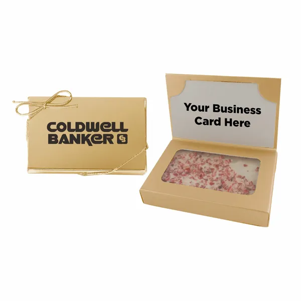 Business Card Box with Peppermint Bark - Custom Socks Now