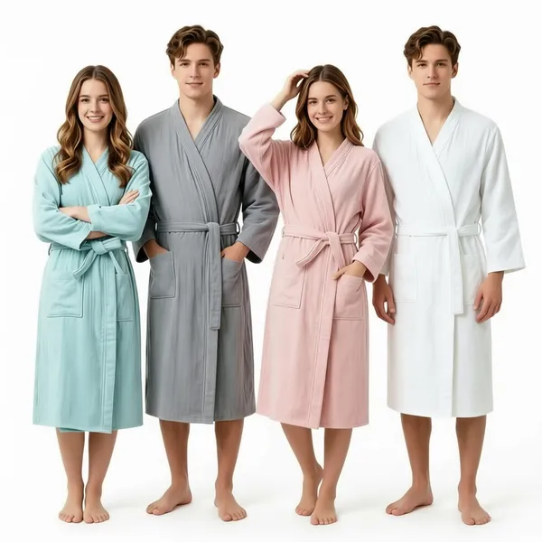 4 Layer Gauze Cotton Bathrobes - Custom Socks Now