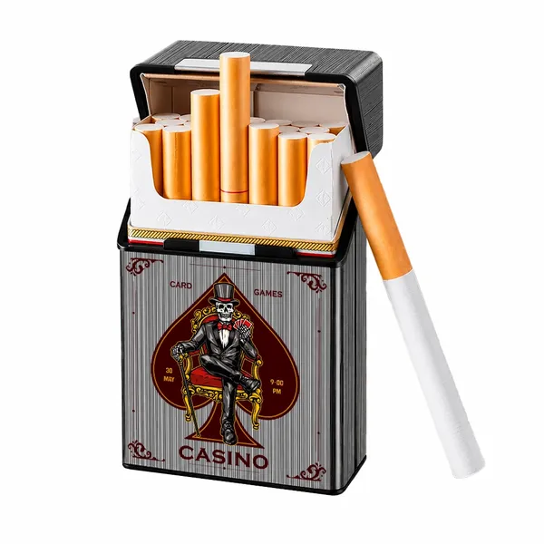 Metal Lid Cigarette Cigarette Cases