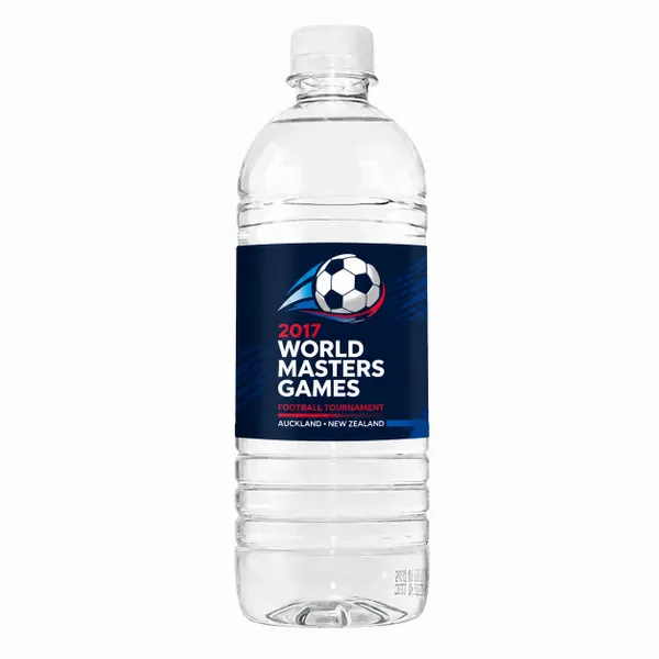 16.9 oz Plastic Ribbed Bottle - Custom Socks Now