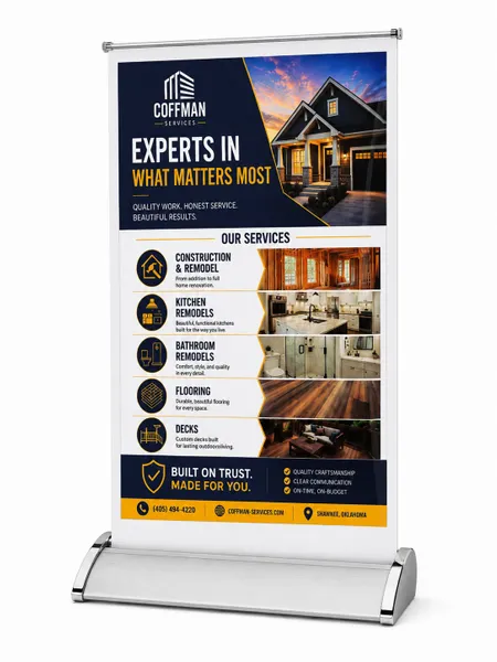 Table Roll Up Banner Stand - Custom Socks Now