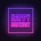 Happy Birthday Framed Neon Sign - Custom Socks Now