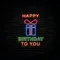 Happy Birthday To You with Gift Neon Sign - Custom Socks Now