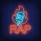 Rap Microphone Flame Neon Sign - Custom Socks Now