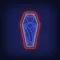 Vampire Coffin Neon Sign - Custom Socks Now