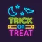 Trick Or Treat Neon Sign - Custom Socks Now