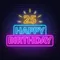 25th Happy Birthday Neon Sign - Custom Socks Now