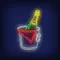 Wine in Ice Bucket Neon Sign - Custom Socks Now