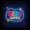 Kids Games Neon Sign - Custom Socks Now