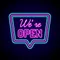 We're Open Neon Sign - Custom Socks Now