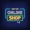 Online Shop Neon Sign - Custom Socks Now