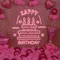 Big Happy Birthday Text with Cake Neon Sign - Custom Socks Now