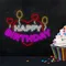Happy Birthday Heart and Balloon Neon Sign - Custom Socks Now