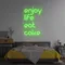 Enjoy Life Eat Cake Neon Sign - Custom Socks Now