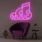 Music Neon Sign - Custom Socks Now