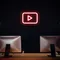 Youtube Play Button Neon Sign - Custom Socks Now