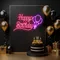 Happy Birthday Glow Neon Sign - Custom Socks Now