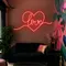 Heart of Love Neon Sign - Custom Socks Now