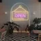 Retro Open Neon Sign - Custom Socks Now