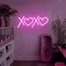 XOXO Heart Pink Neon Sign - Custom Socks Now
