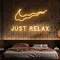 Nike Just Relax Neon Sign - Custom Socks Now