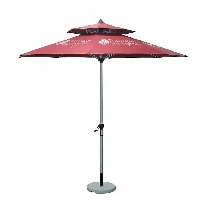 Wood Market Umbrella - 9 ft - Custom Socks Now