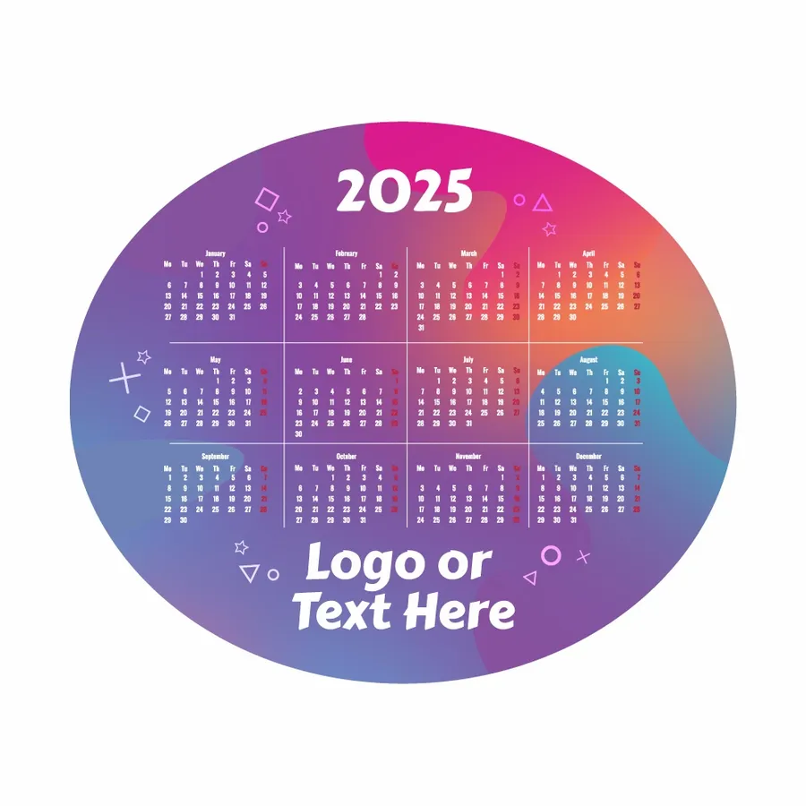 Colorful Gradient Calendar Mouse Pad - Custom Socks Now