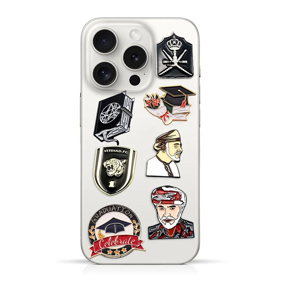 Phone Metal Badge Stickers - Custom Socks Now