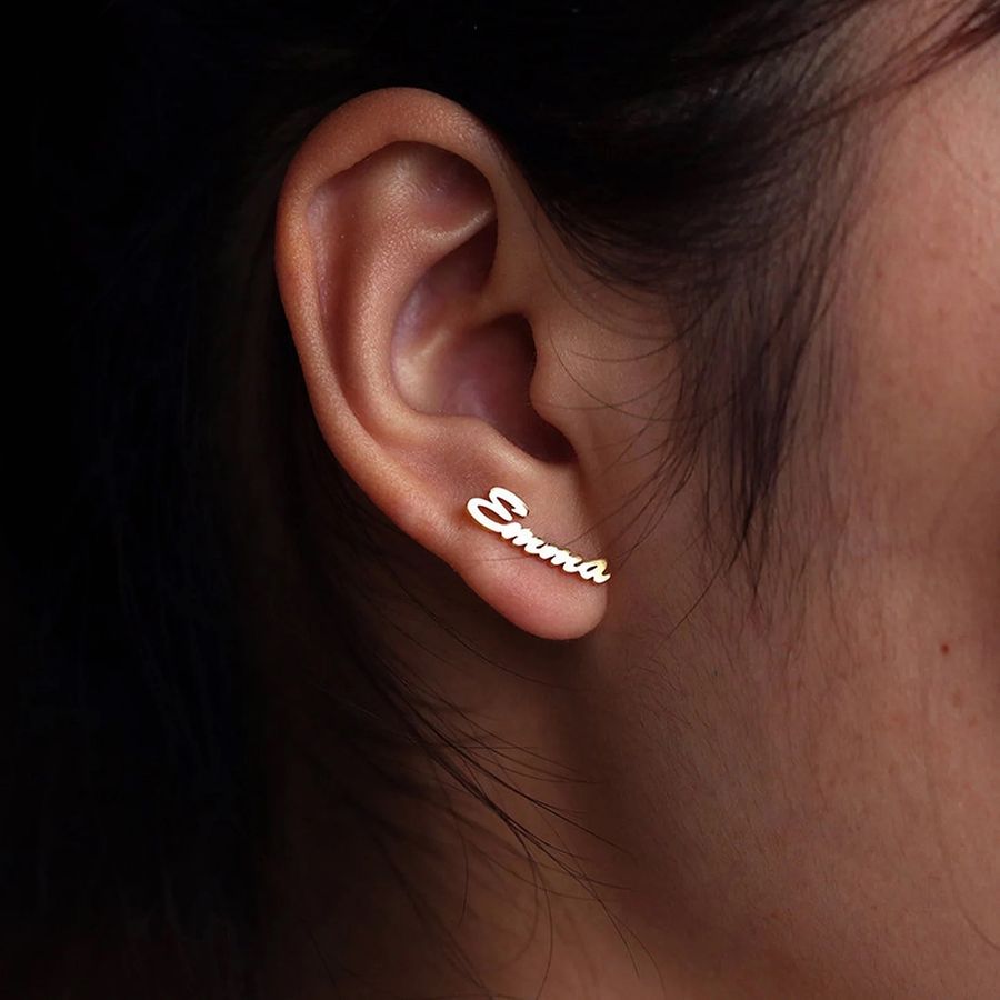 Die Struck Metal Earrings - Custom Socks Now
