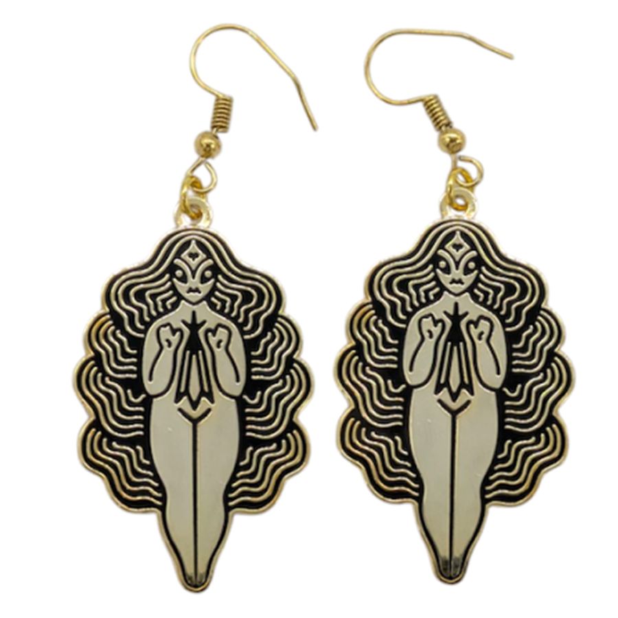 Hard Enamel Metal Earrings - Custom Socks Now