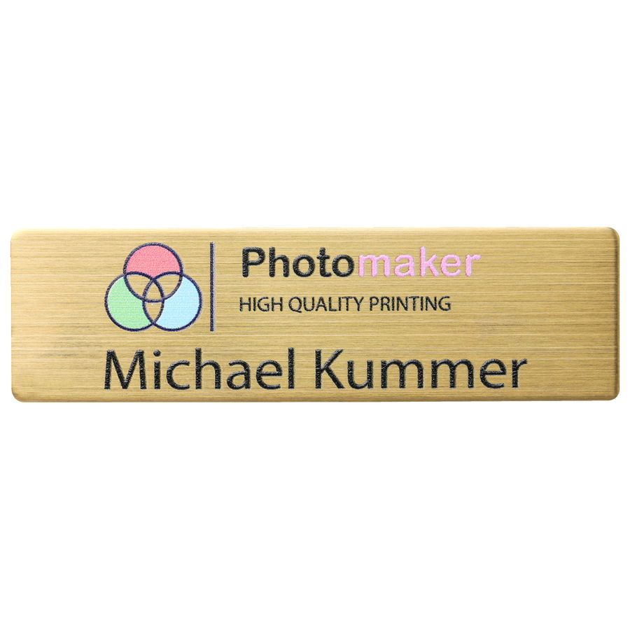 UV Printed Name Badges - Custom Socks Now